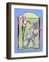 Art Deco Irises-Judy Mastrangelo-Framed Giclee Print