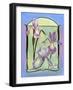 Art Deco Irises-Judy Mastrangelo-Framed Giclee Print