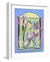 Art Deco Irises-Judy Mastrangelo-Framed Giclee Print