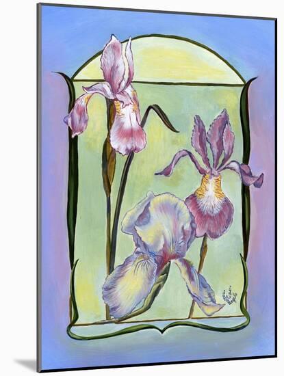 Art Deco Irises-Judy Mastrangelo-Mounted Giclee Print