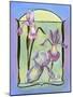 Art Deco Irises-Judy Mastrangelo-Mounted Giclee Print