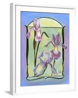 Art Deco Irises-Judy Mastrangelo-Framed Giclee Print