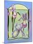 Art Deco Irises-Judy Mastrangelo-Mounted Giclee Print