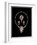 Art Deco Jewellery: Baguette Brooch Pendant, Cabochon Rscroll Brooch, Diamond Pendant Earrings-null-Framed Giclee Print