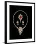 Art Deco Jewellery: Baguette Brooch Pendant, Cabochon Rscroll Brooch, Diamond Pendant Earrings-null-Framed Giclee Print