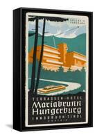 Art Deco Label Fron the Terrassen Hotel Mariabrunn Hungerberg Innsbruck Austria-null-Framed Stretched Canvas