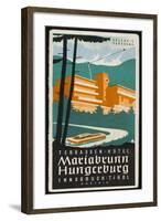 Art Deco Label Fron the Terrassen Hotel Mariabrunn Hungerberg Innsbruck Austria-null-Framed Art Print