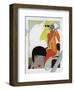 Art Deco Ladies Talking-null-Framed Giclee Print