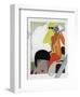 Art Deco Ladies Talking-null-Framed Giclee Print