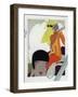 Art Deco Ladies Talking-null-Framed Giclee Print