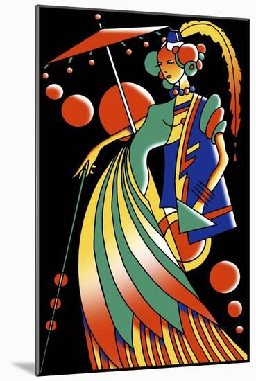 Art Deco Lady 4-Howie Green-Mounted Giclee Print