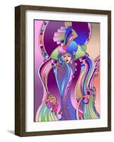 Art Deco Lady Bird-Howie Green-Framed Giclee Print