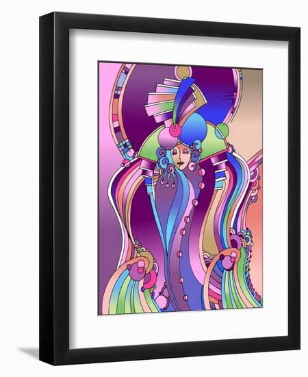 Art Deco Lady Bird-Howie Green-Framed Premium Giclee Print