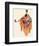 Art Deco Lady in a Colourful Dress-null-Framed Giclee Print