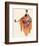 Art Deco Lady in a Colourful Dress-null-Framed Giclee Print