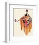 Art Deco Lady in a Colourful Dress-null-Framed Giclee Print