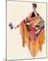 Art Deco Lady in a Colourful Dress-null-Mounted Giclee Print