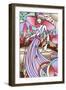 Art Deco Lady Stroll-Howie Green-Framed Giclee Print