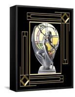 Art Deco Lamp Frame 3-Art Deco Designs-Framed Stretched Canvas