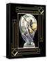 Art Deco Lamp Frame 3-Art Deco Designs-Framed Stretched Canvas