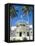 Art Deco Lifeguard Headquarters, South Beach, Miami Beach, Florida, USA-Fraser Hall-Framed Stretched Canvas
