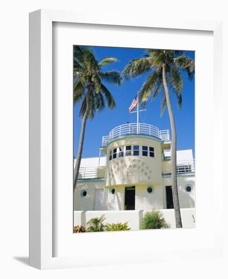 Art Deco Lifeguard Headquarters, South Beach, Miami Beach, Florida, USA-Fraser Hall-Framed Photographic Print