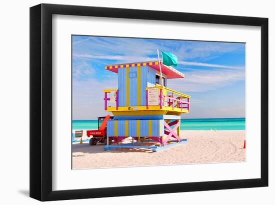 Art Deco Lifeguard House Miami-null-Framed Art Print