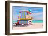 Art Deco Lifeguard House Miami-null-Framed Art Print