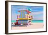 Art Deco Lifeguard House Miami-null-Framed Art Print