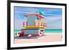 Art Deco Lifeguard House Miami-null-Framed Art Print