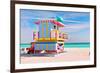 Art Deco Lifeguard House Miami-null-Framed Art Print