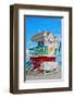 Art Deco Lifeguard Hut Florida-null-Framed Art Print