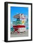 Art Deco Lifeguard Hut Florida-null-Framed Art Print