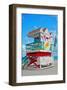 Art Deco Lifeguard Hut Florida-null-Framed Art Print