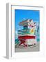 Art Deco Lifeguard Hut Florida-null-Framed Art Print