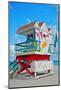 Art Deco Lifeguard Hut Florida-null-Mounted Art Print