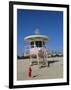 Art Deco Lifeguard Station, South Beach, Miami Beach, Florida, USA-Fraser Hall-Framed Photographic Print