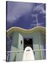 Art Deco Lifeguard Station, South Beach, Miami, Florida, USA-Robin Hill-Stretched Canvas