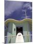 Art Deco Lifeguard Station, South Beach, Miami, Florida, USA-Robin Hill-Mounted Photographic Print