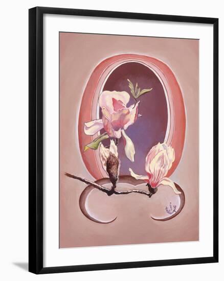 Art Deco Magnolias-Judy Mastrangelo-Framed Giclee Print