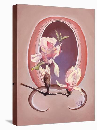 Art Deco Magnolias-Judy Mastrangelo-Stretched Canvas