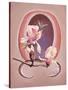 Art Deco Magnolias-Judy Mastrangelo-Stretched Canvas