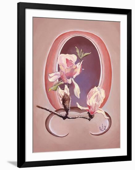 Art Deco Magnolias-Judy Mastrangelo-Framed Giclee Print