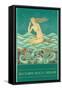 Art Deco Mermaid, Rockaway Beach, Oregon-null-Framed Stretched Canvas