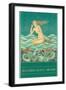 Art Deco Mermaid, Rockaway Beach, Oregon-null-Framed Art Print