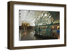 Art Deco Metro Station Slaviansky Bulvar, Moscow, Russia, Europe-Bruno Morandi-Framed Photographic Print