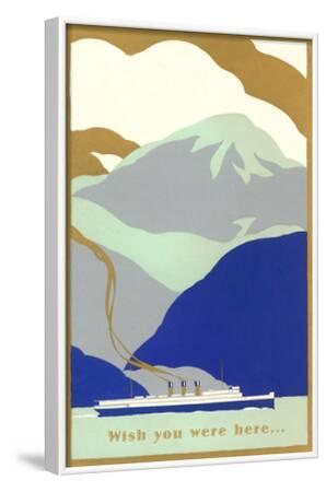 'Art Deco Ocean Liner, Wish You Were Here' Prints | AllPosters.com