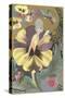 Art Deco Pansies-null-Stretched Canvas