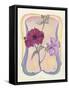 Art Deco Petunias-Judy Mastrangelo-Framed Stretched Canvas