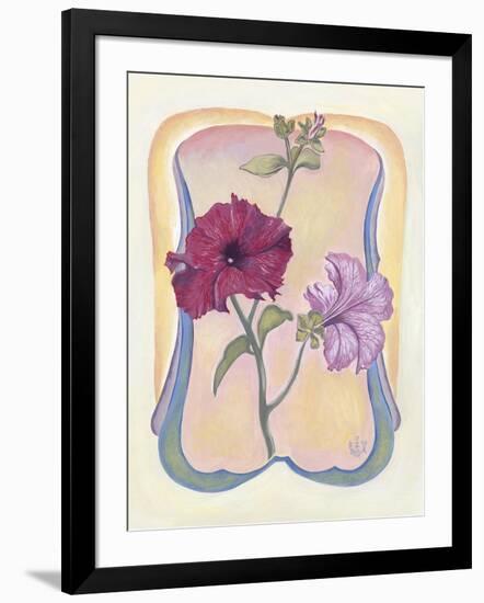 Art Deco Petunias-Judy Mastrangelo-Framed Giclee Print